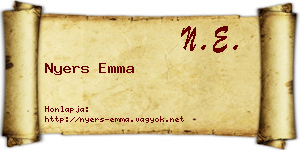 Nyers Emma névjegykártya